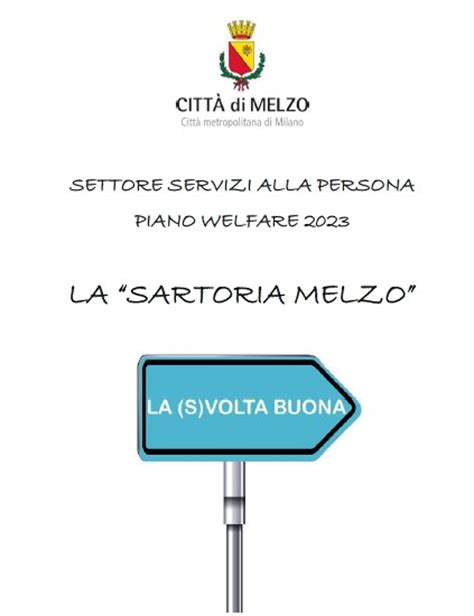 sartoria melzo|Piano welfare 2023. La “Sartoria Melzo”